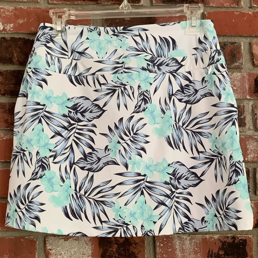 Tommy Bahama Navy White Tropical Golf Skort Skirt Sz S